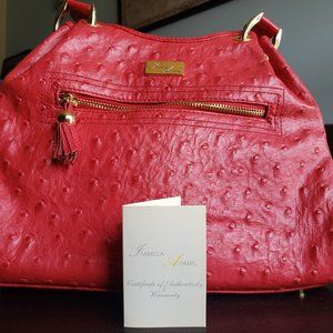 isabella adams python tote backpack